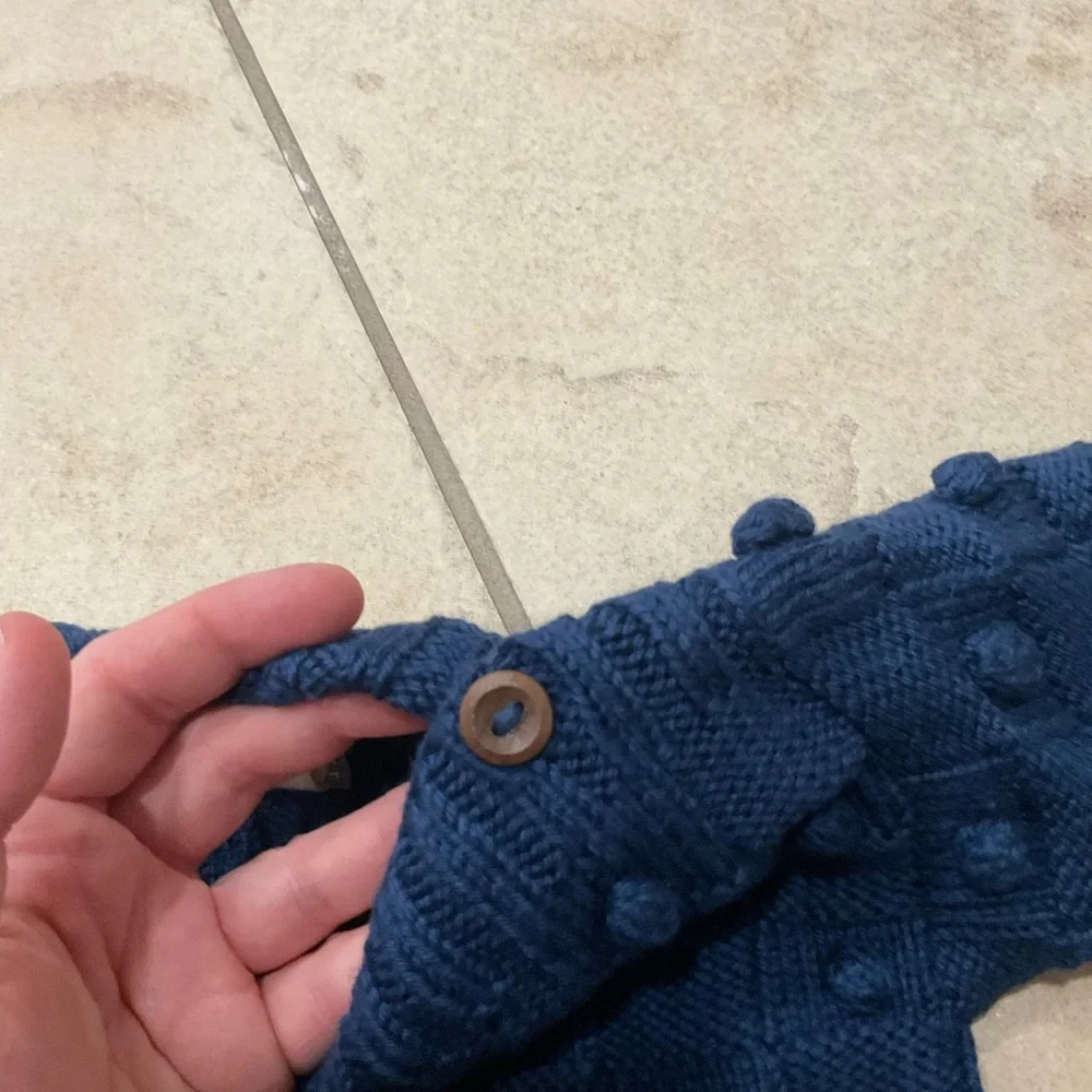 Kalinka Blue Knit Sweater and Shorts Set for Kids